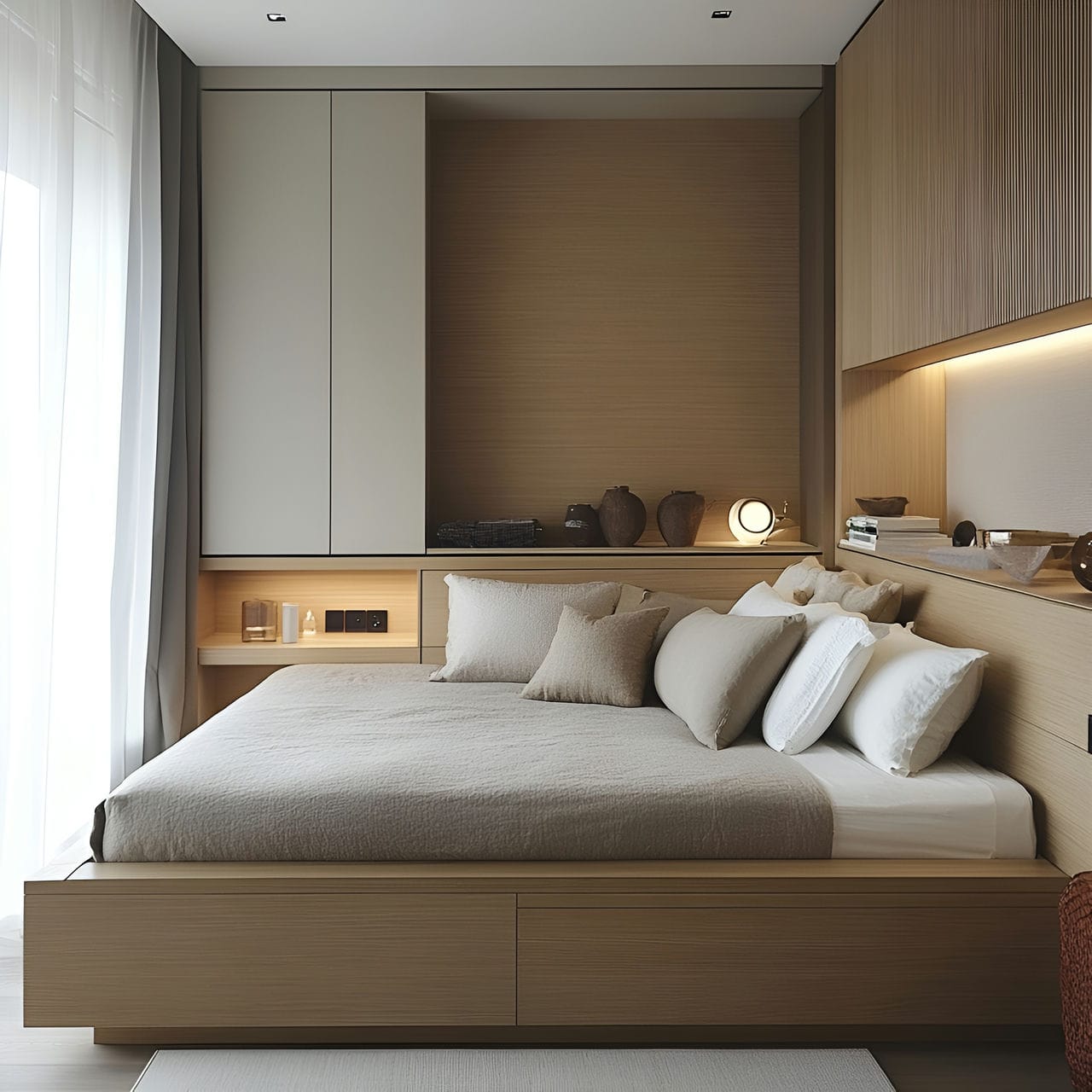 16 Best Bedroom Ideas And How To Design One Yourself! 151 1. Spatial efficiency
