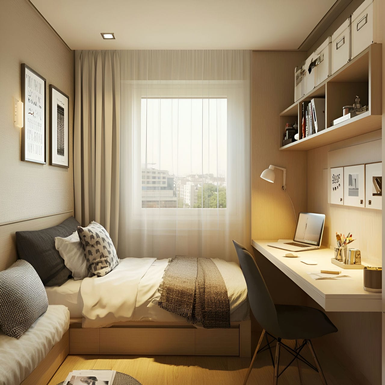 16 Best Bedroom Ideas And How To Design One Yourself! 155 1. Spatial efficiency