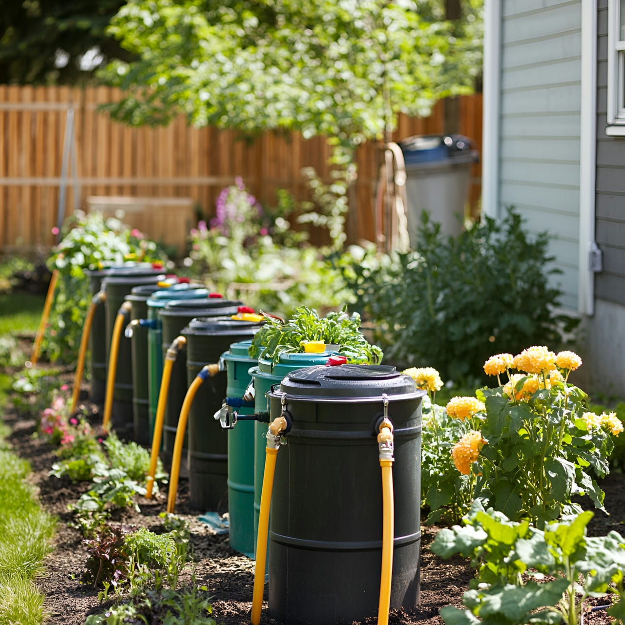 20 Best Garden Ideas And How To Design One Yourself! 267 20. Rainwater harvesting systems