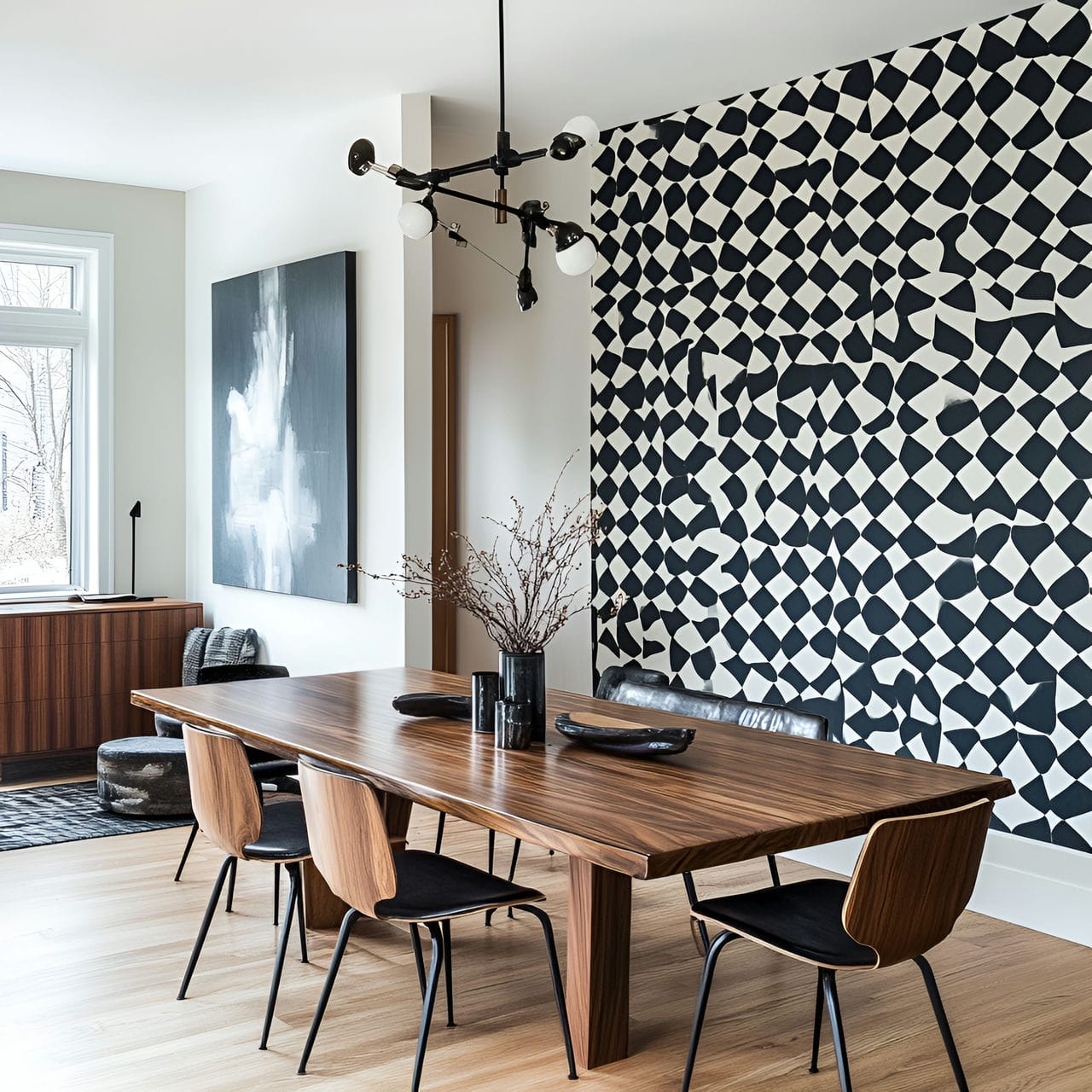 20 Best Dining Room Ideas And How To Design One Yourself! 196 2. Patterned wallpaperย