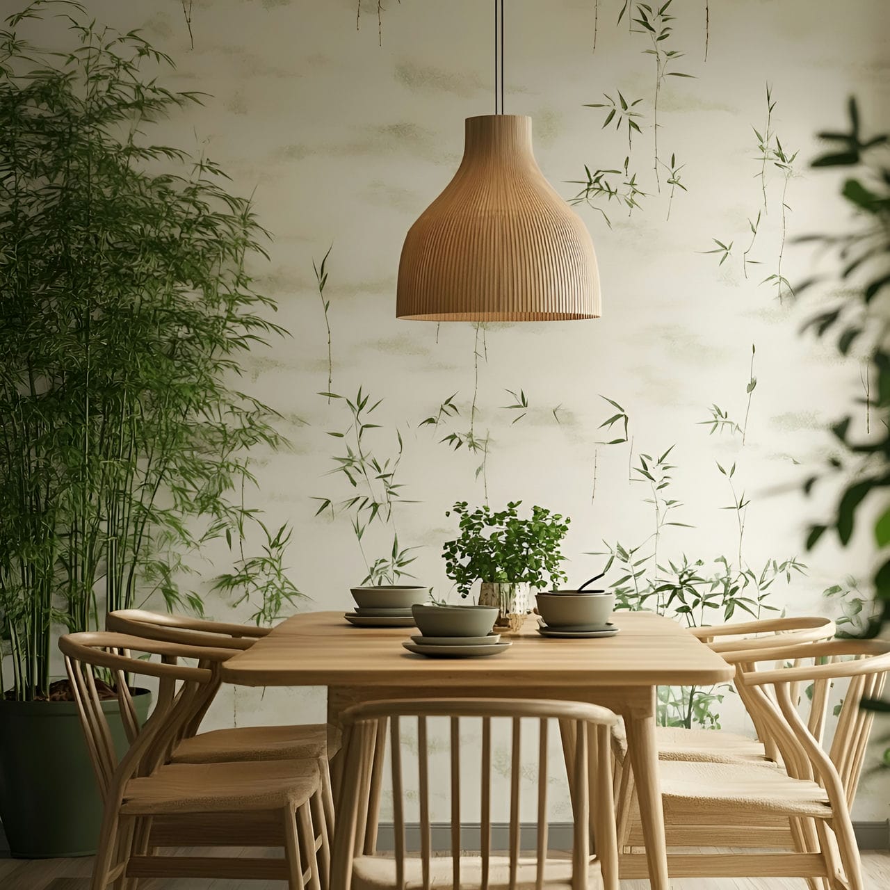 20 Best Dining Room Ideas And How To Design One Yourself! 195 2. Patterned wallpaperย