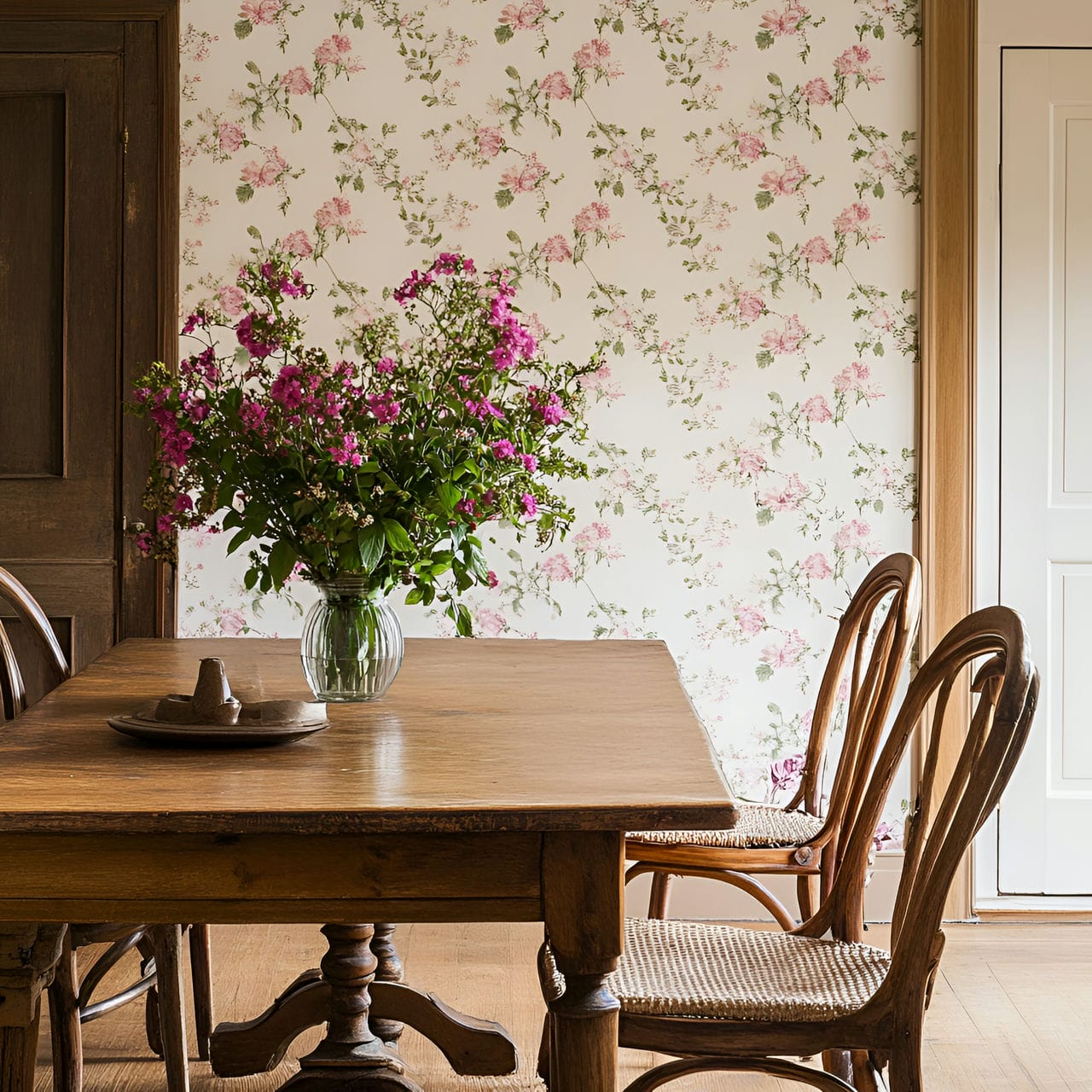 20 Best Dining Room Ideas And How To Design One Yourself! 201 2. Patterned wallpaperย