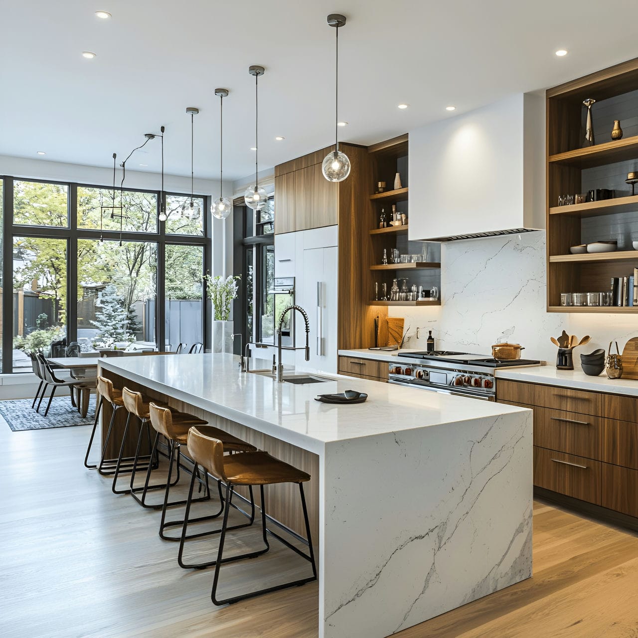 20 Best Kitchen Ideas And How To Design One Yourself! 207 3. Large kitchen island with seating