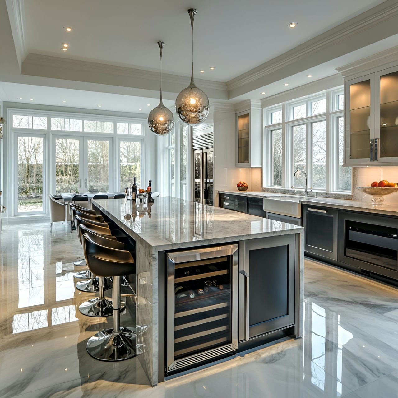 20 Best Kitchen Ideas And How To Design One Yourself! 215 3. Large kitchen island with seating
