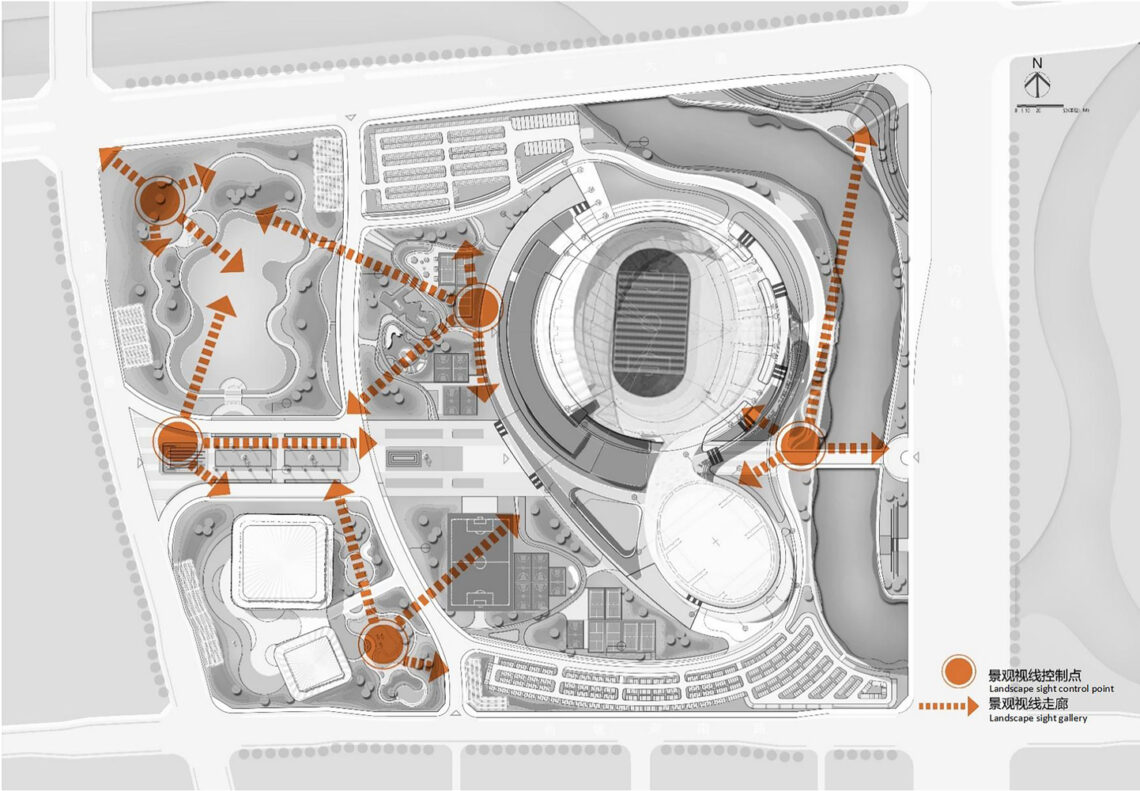 Xiangyang national sports center / csadi