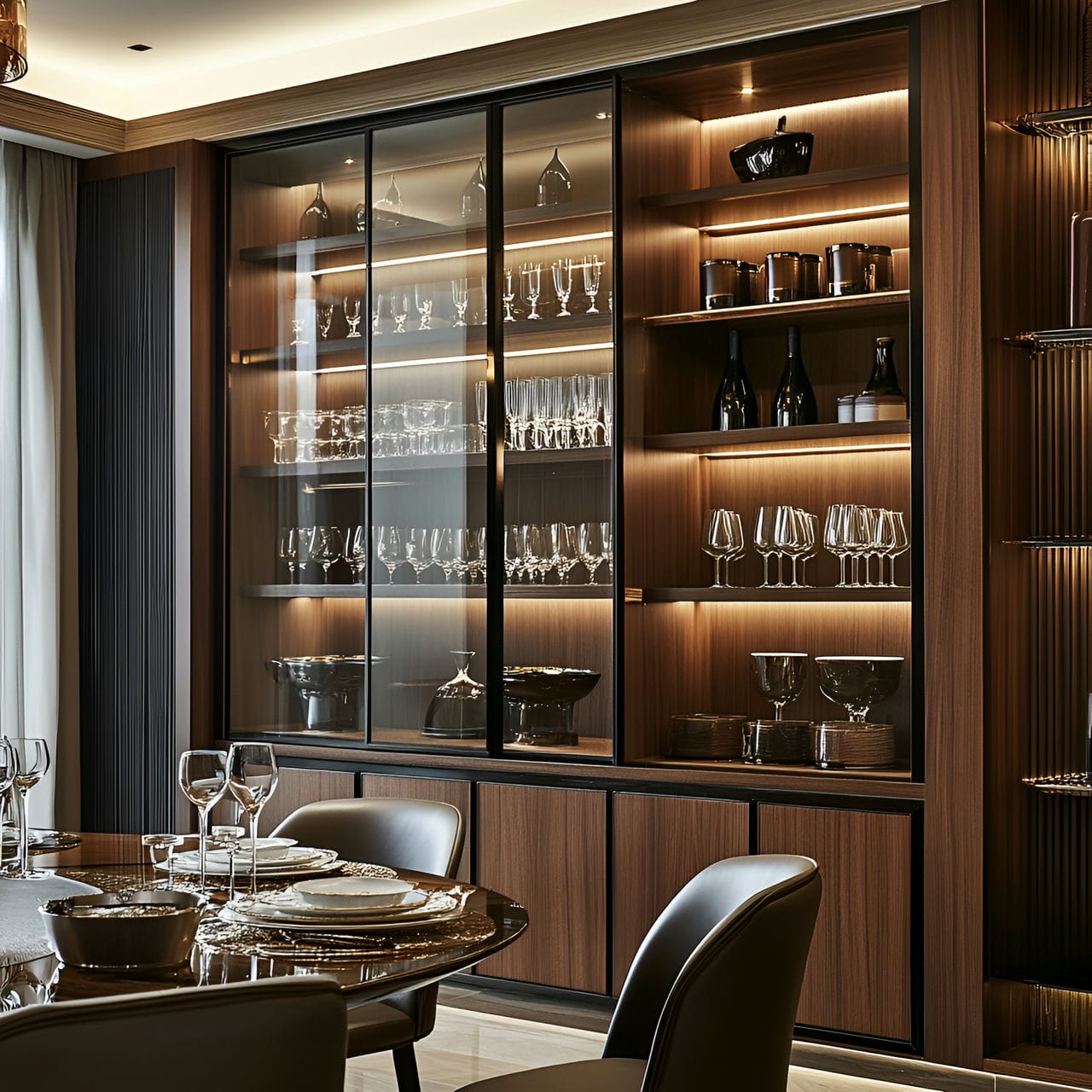 20 Best Dining Room Ideas And How To Design One Yourself! 210 4. Built-in shelvingย