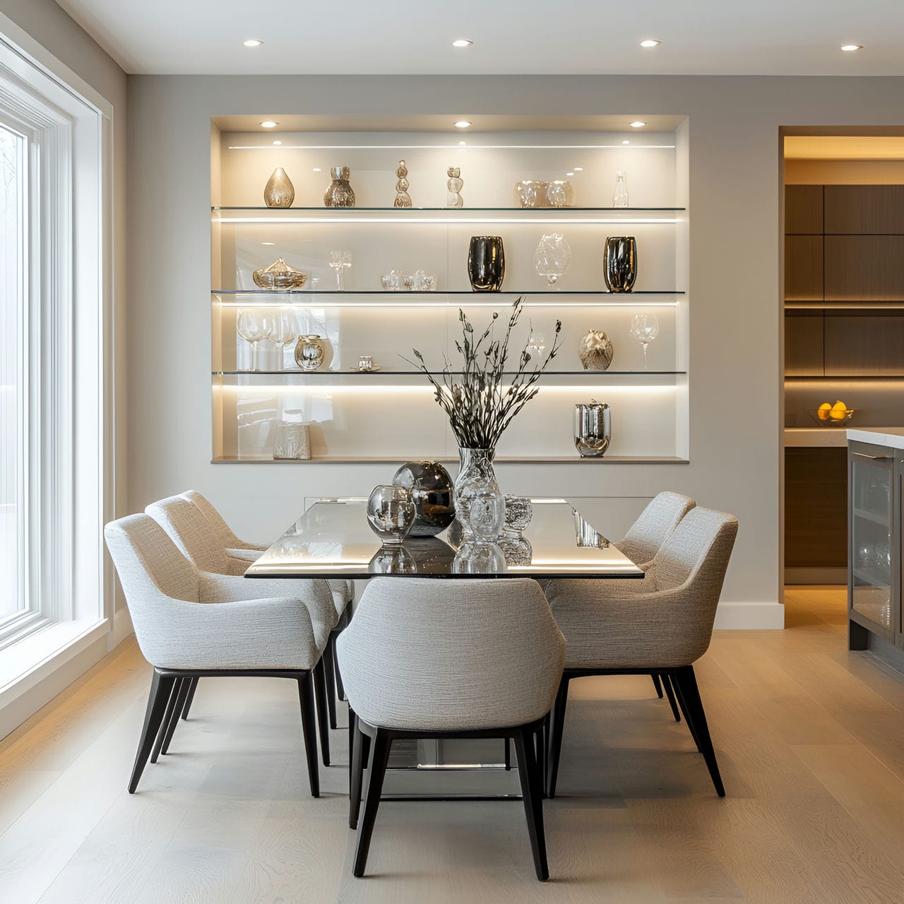 20 Best Dining Room Ideas And How To Design One Yourself! 215 4. Built-in shelvingย