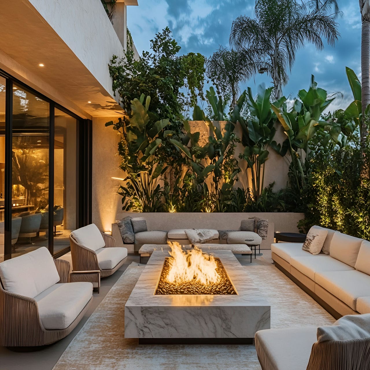 4. Fire pit gathering