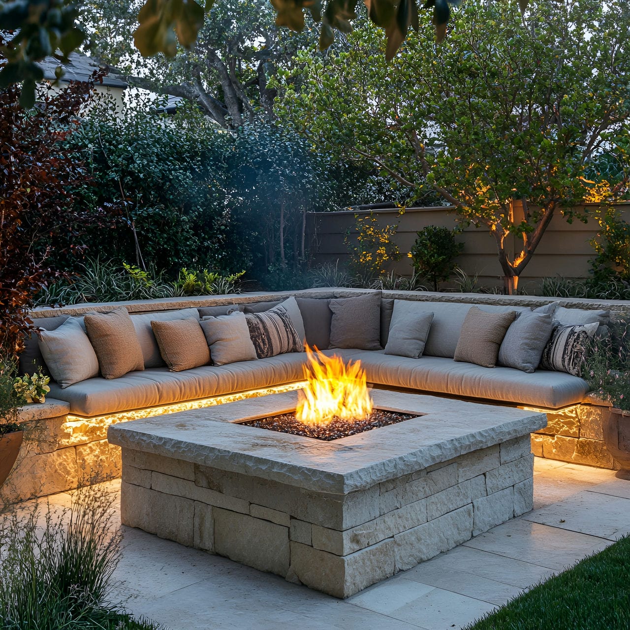 4. Fire pit gathering