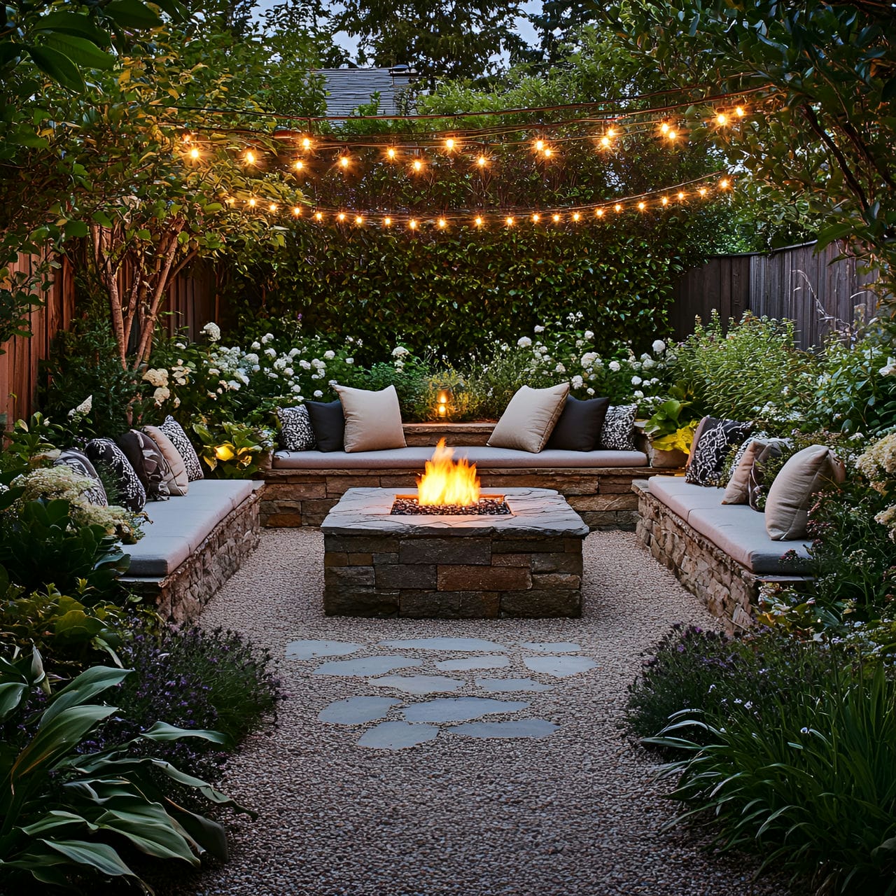 4. Fire pit gathering