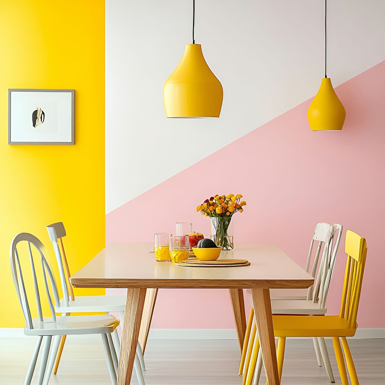 20 Best Dining Room Ideas And How To Design One Yourself! 220 5. Two-tone color schemeย