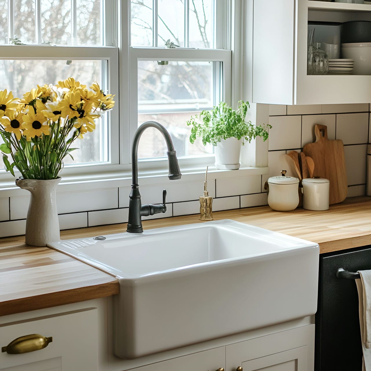 20 Best Kitchen Ideas And How To Design One Yourself! 229 5. Farmhouse sink