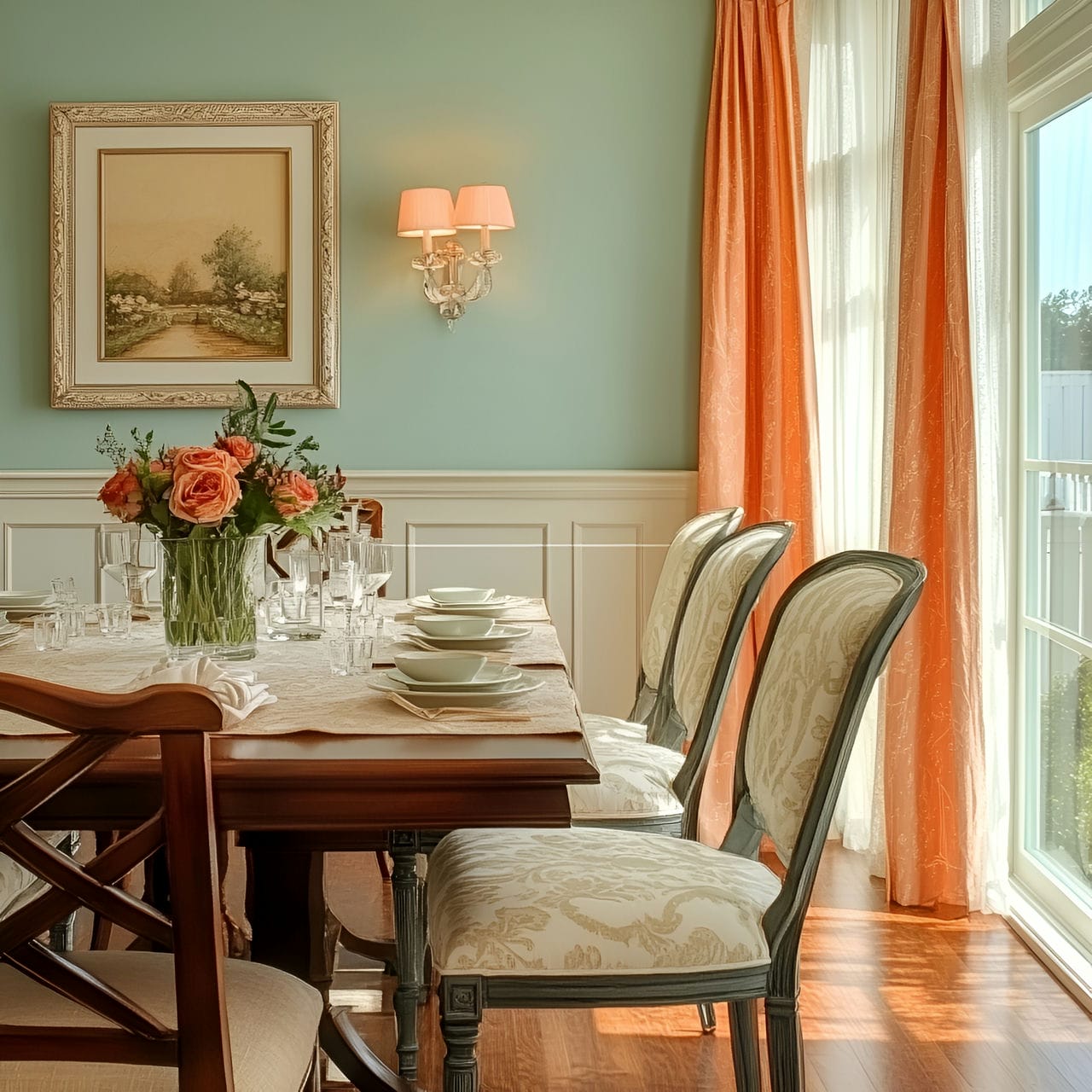 20 Best Dining Room Ideas And How To Design One Yourself! 219 5. Two-tone color schemeย
