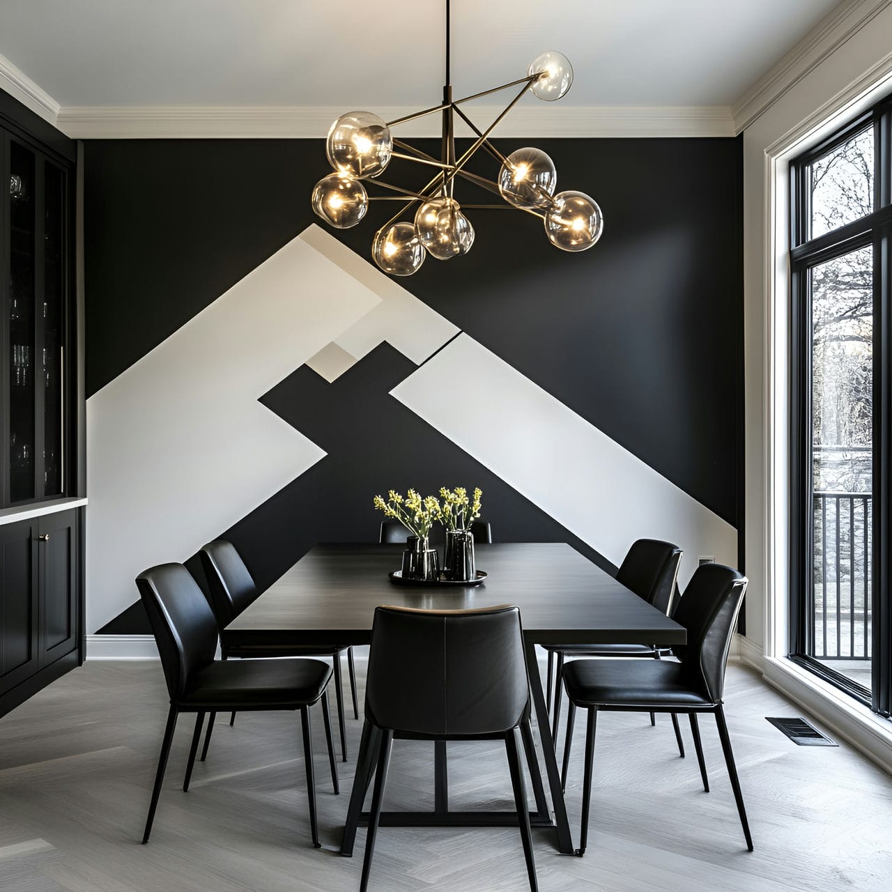 20 Best Dining Room Ideas And How To Design One Yourself! 222 5. Two-tone color schemeย