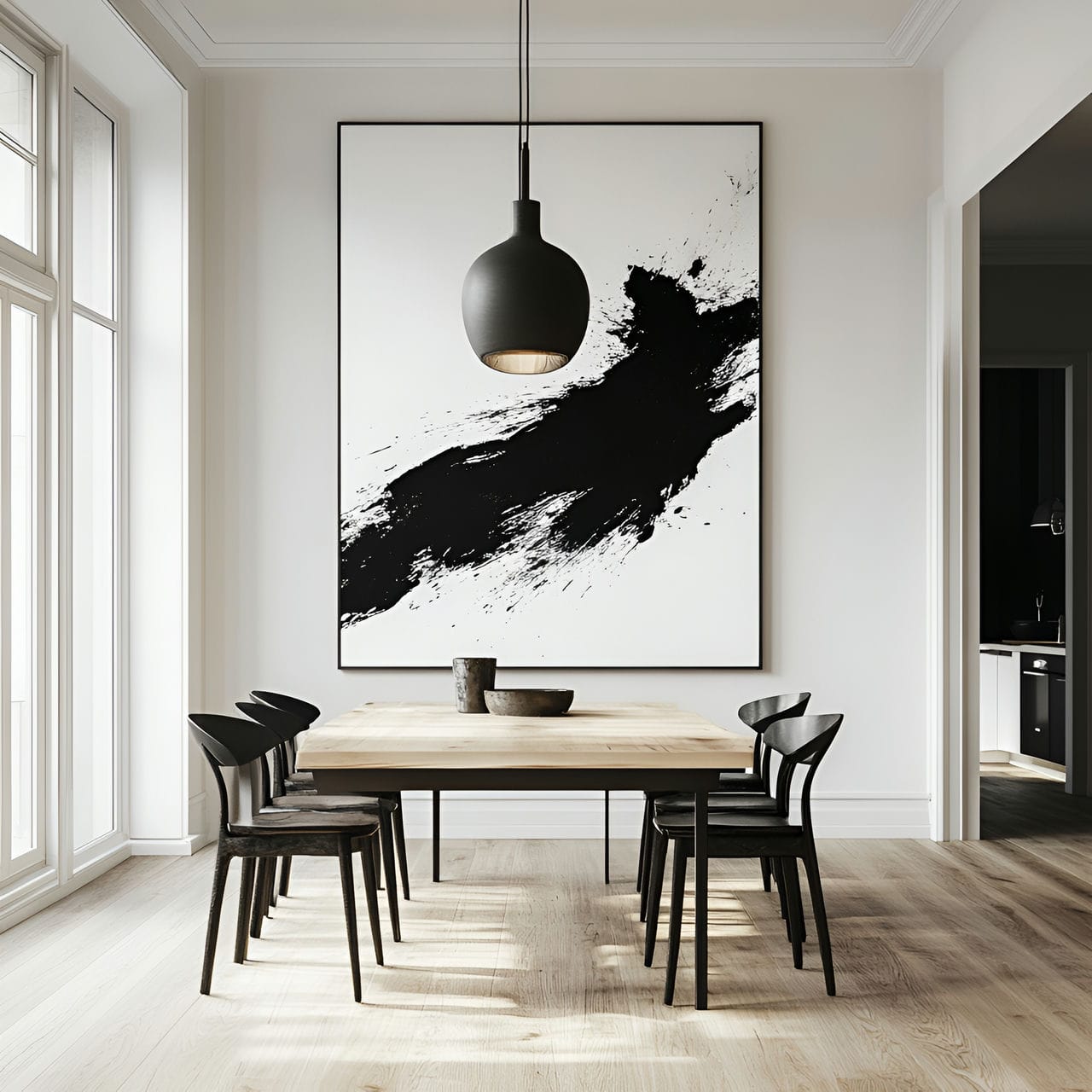 20 Best Dining Room Ideas And How To Design One Yourself! 229 6. Oversized artworkย