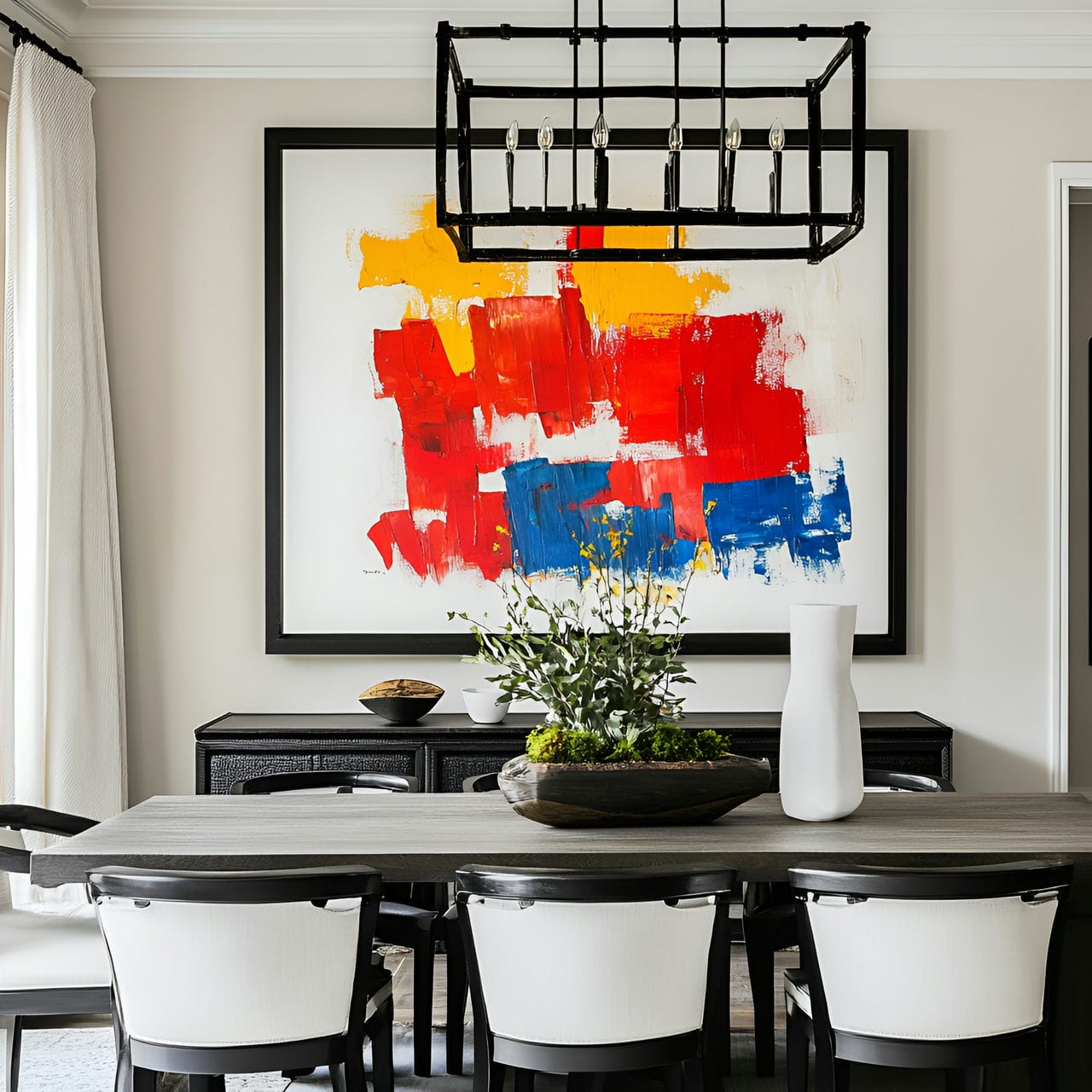 20 Best Dining Room Ideas And How To Design One Yourself! 227 6. Oversized artworkย