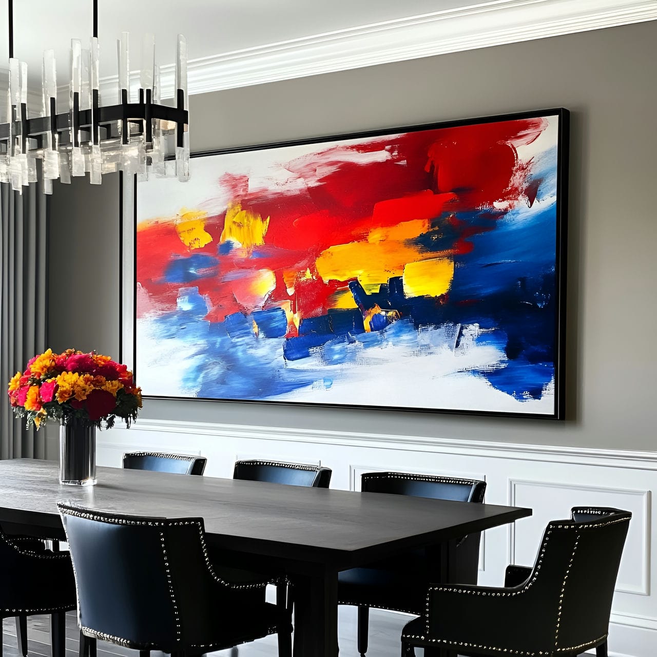 20 Best Dining Room Ideas And How To Design One Yourself! 230 6. Oversized artworkย