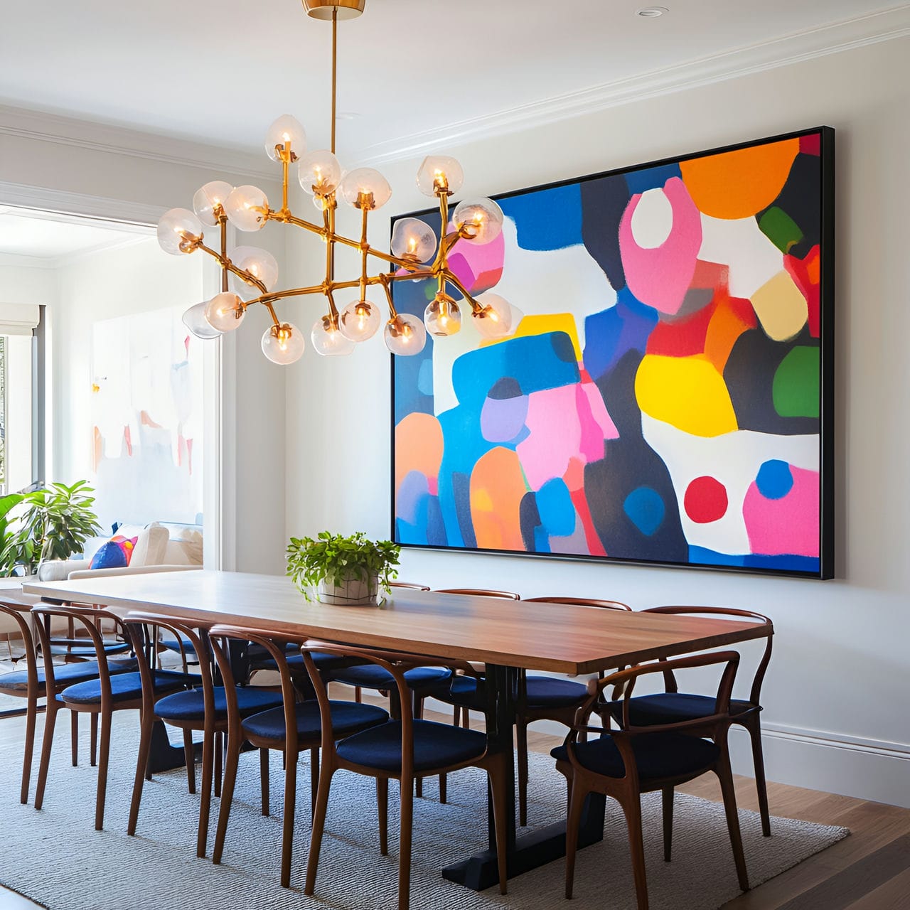 20 Best Dining Room Ideas And How To Design One Yourself! 232 6. Oversized artworkย