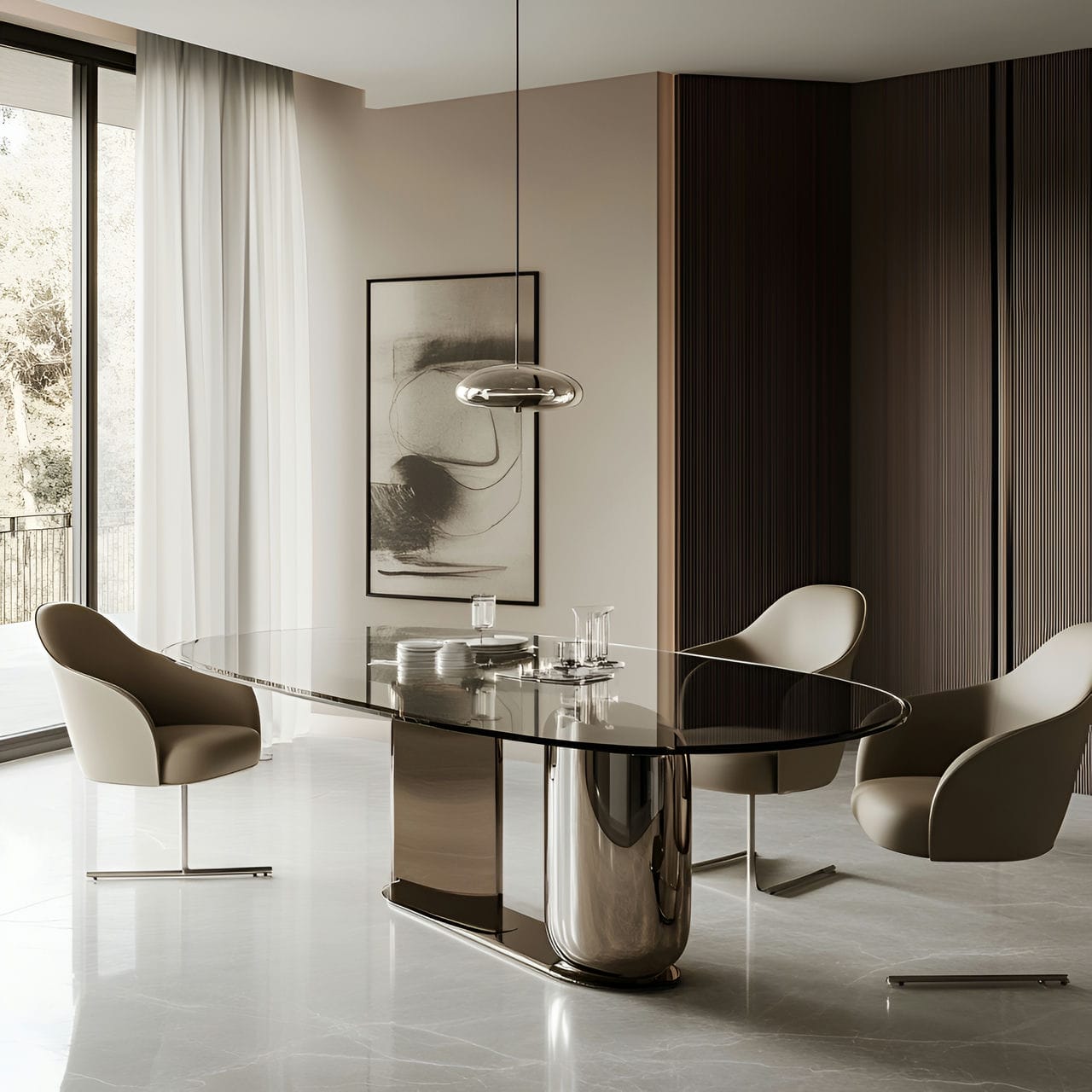 20 Best Dining Room Ideas And How To Design One Yourself! 241 7. Unique table shapeย