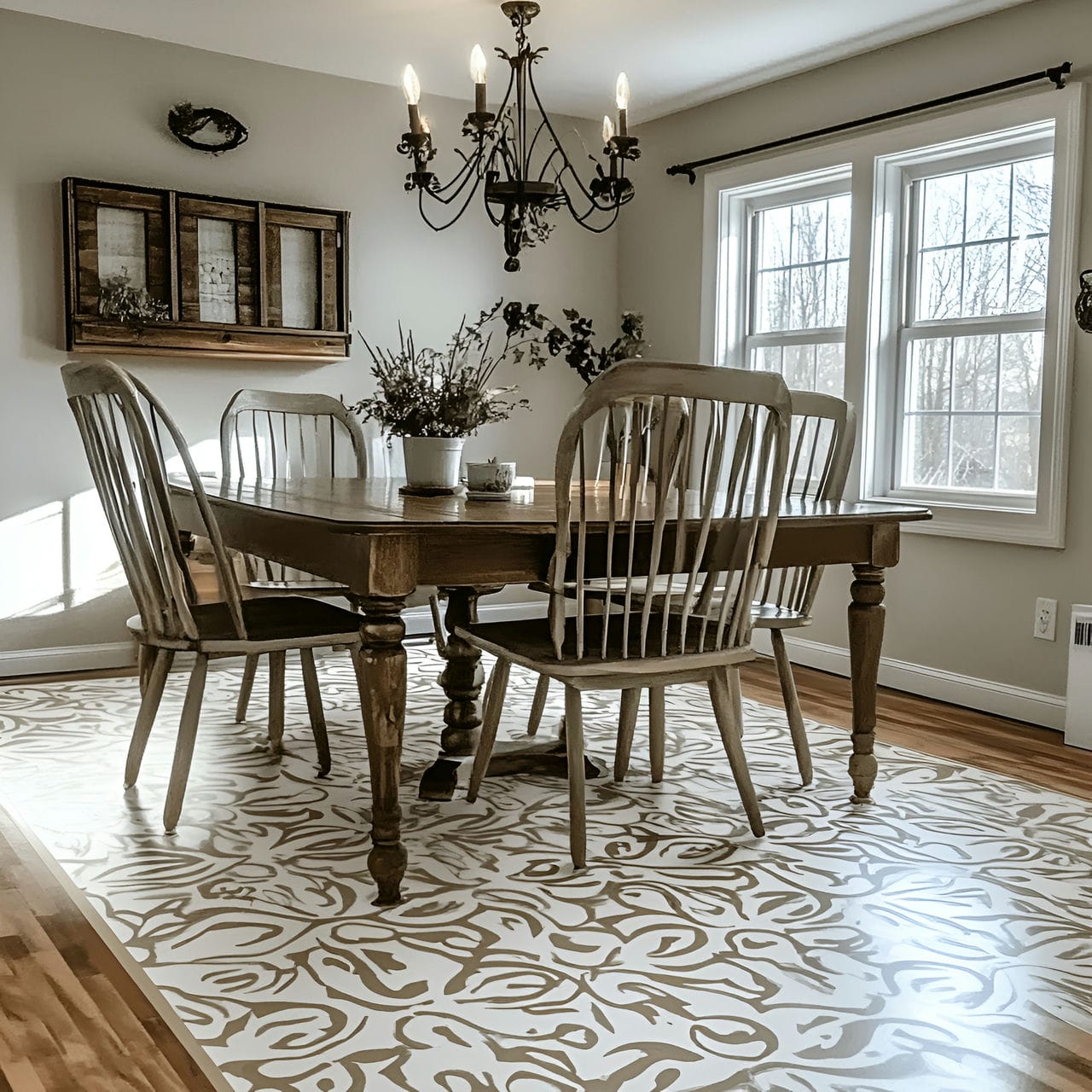 20 Best Dining Room Ideas And How To Design One Yourself! 247 8. Patterned floorย