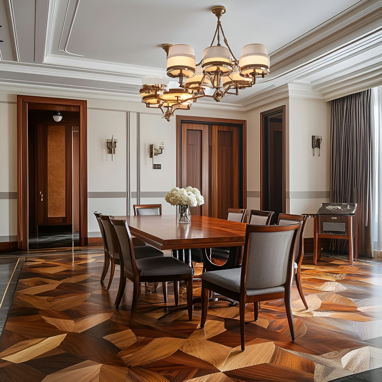 20 Best Dining Room Ideas And How To Design One Yourself! 250 8. Patterned floorย