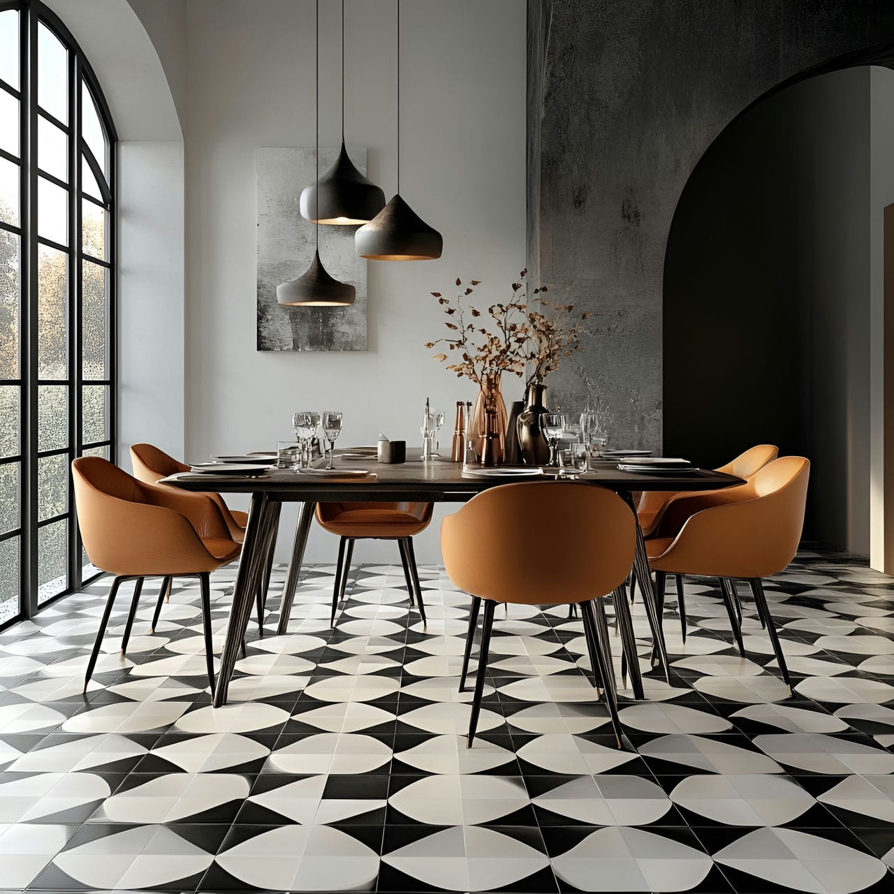 20 Best Dining Room Ideas And How To Design One Yourself! 243 8. Patterned floorย