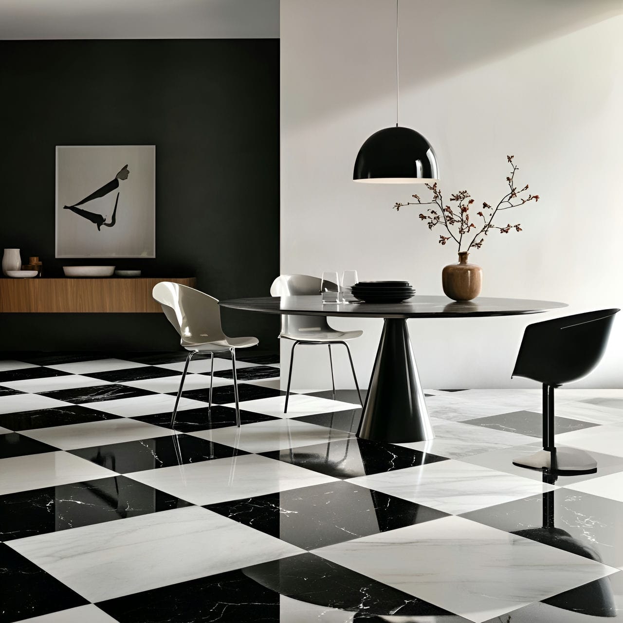 20 Best Dining Room Ideas And How To Design One Yourself! 245 8. Patterned floorย