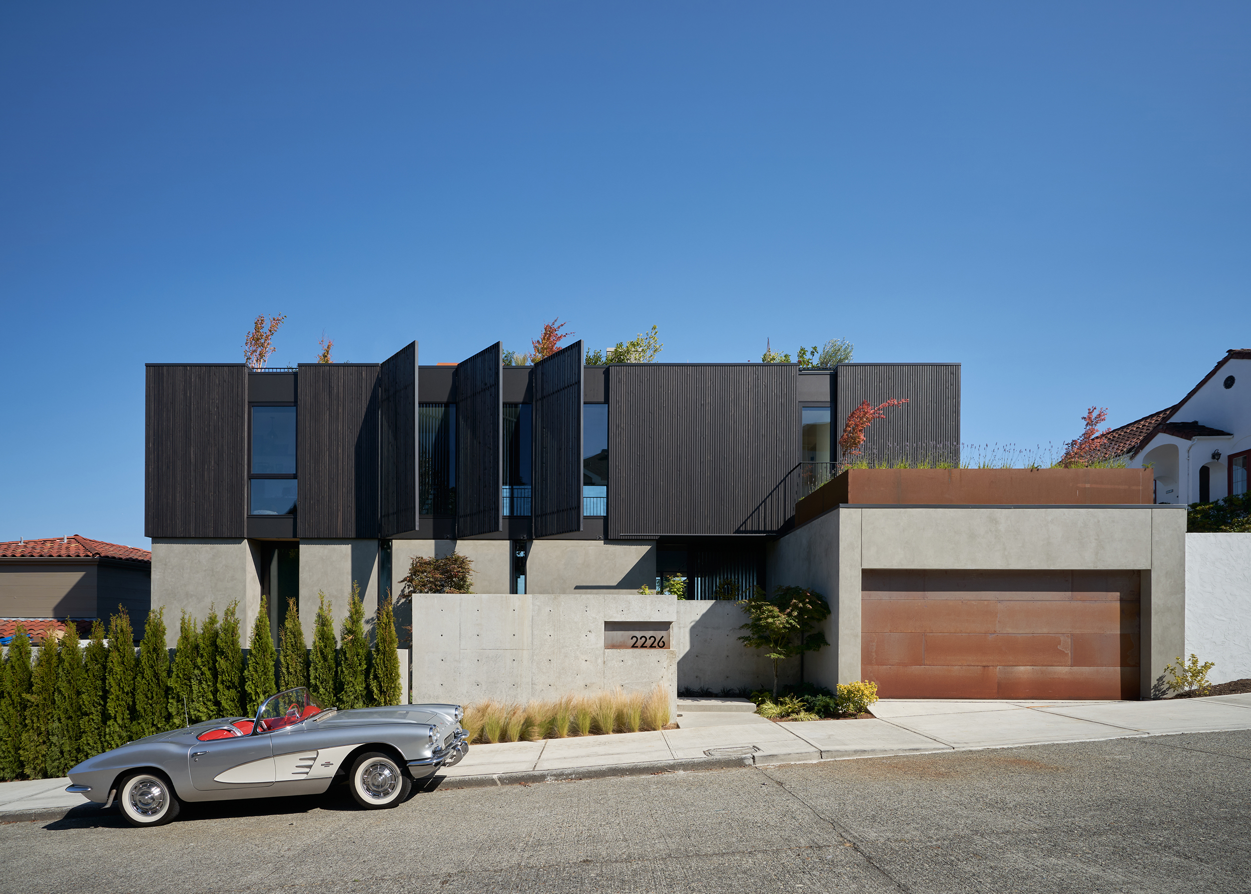 Go'c_Sound House_North Elevation_Opened Sound house / go’c
