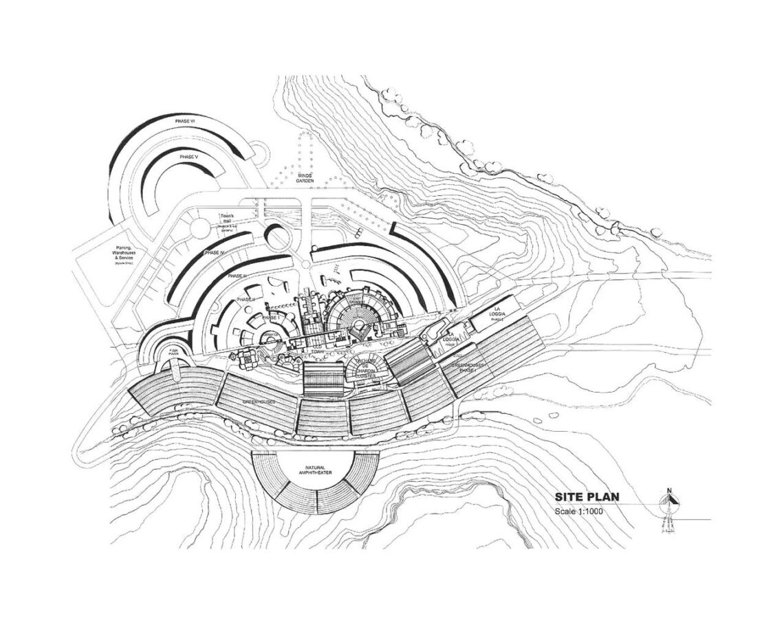 Paolo Soleri: Biography, Works, Awards 57 Site plan © paolo soleri
