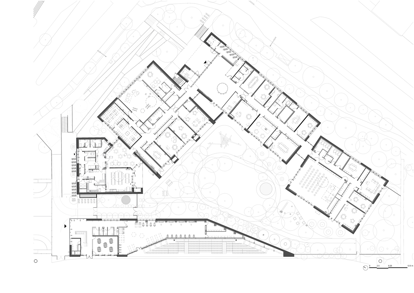 Pole Enfance Du Parc Des Loges Parc des loges childhood and sports center / hemaa architectes