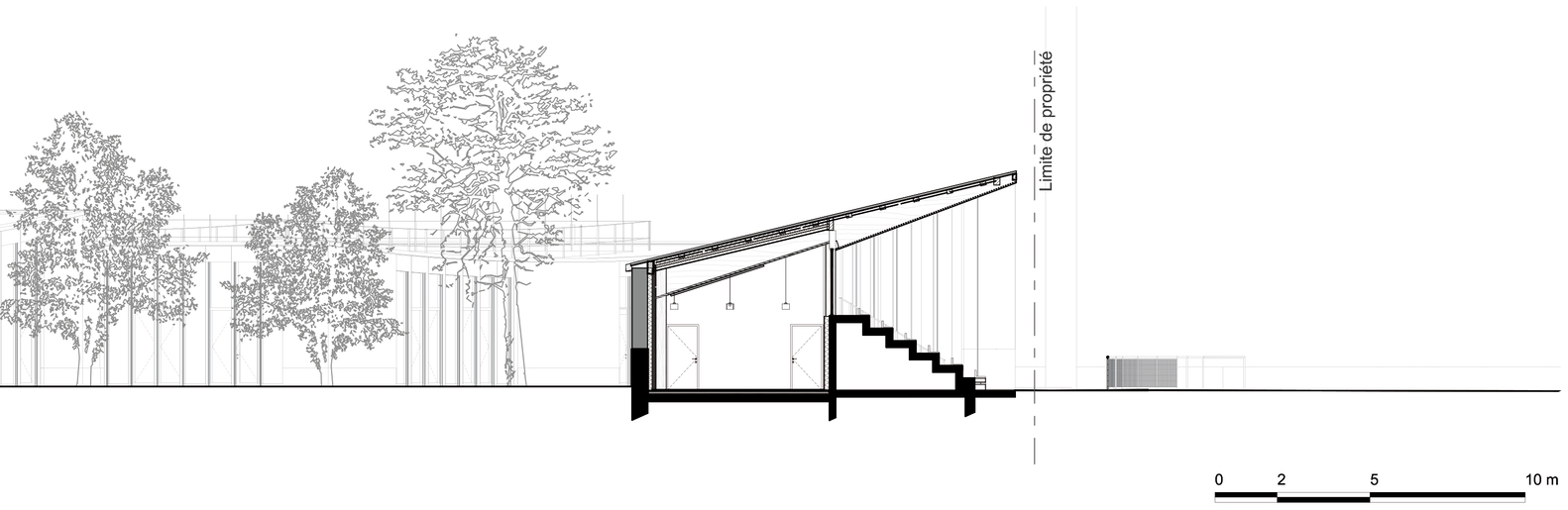 4-Cross-Section-Of-Bleachers-4 Parc des loges childhood and sports center / hemaa architectes