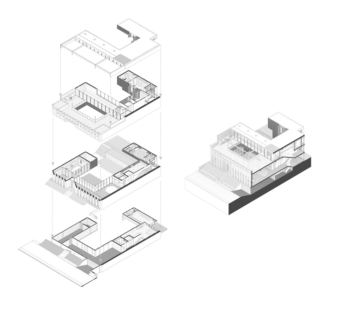Explosion_Bw Inverted house / timm