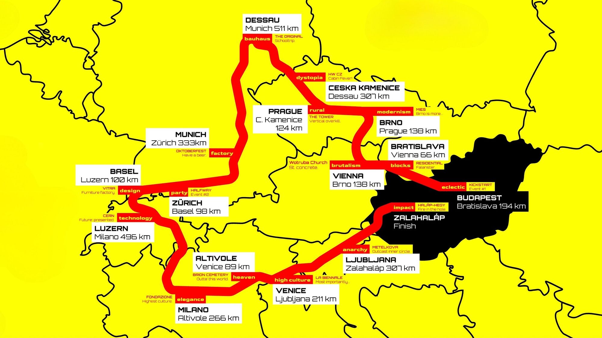Hcr Map Hello wood introduces holy cube rally as a design-led road trip across europe