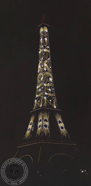 Illumination citroen de la tour eiffel 1925
