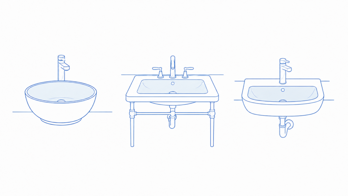 11 types of bathroom sinks and lavatories – materials installation costs