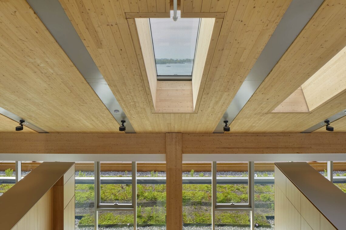 Architectural detail at limberlost place event space roof and ceiling coordination © moriyama teshima architects 1