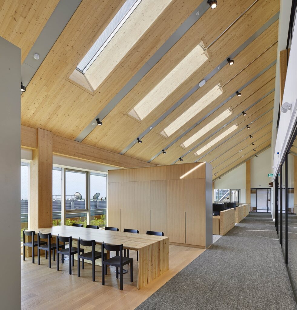 Architectural detail at limberlost place event space roof and ceiling coordination © moriyama teshima architects 2