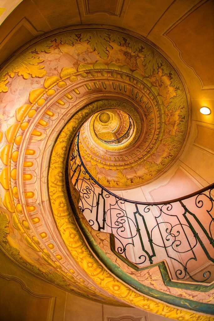 Baroque spiral staircase — melk abbey jim zukerman photography