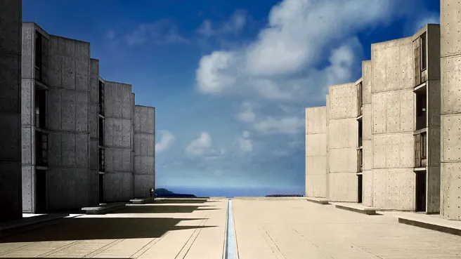 Salk institute courtyard la jolla axial view towards pacific2