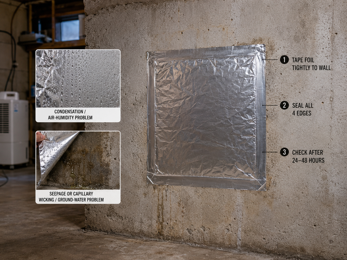 The Foil Test And How To Identify Your Moisture Source In 48 Hours The-foil-test-and-how-to-identify-your-moisture-source-in-48-hours architecture lab original image