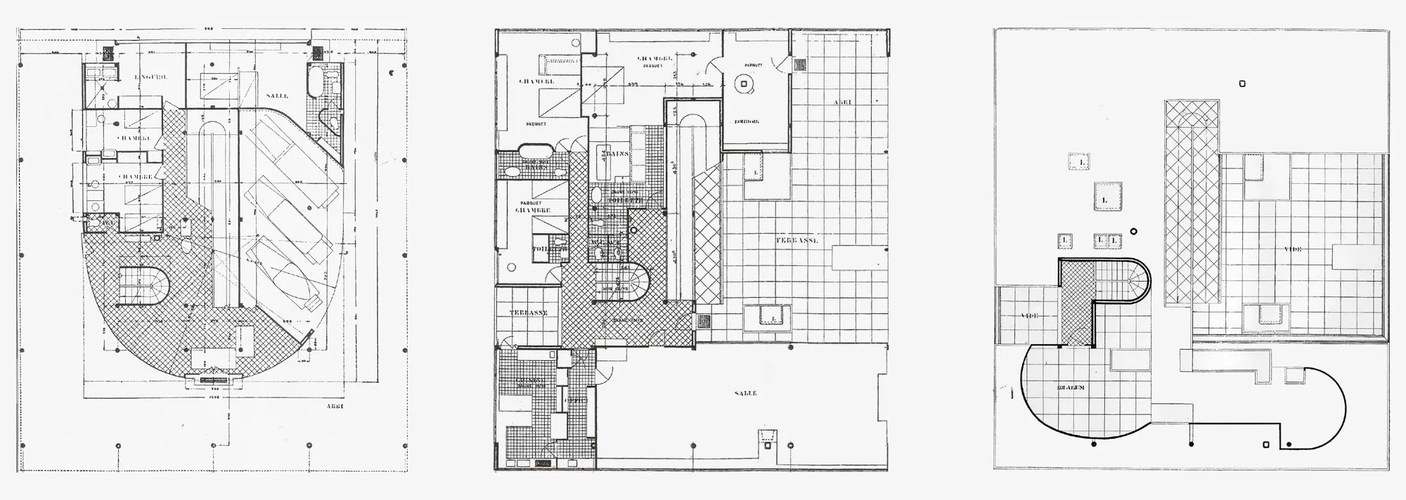 Villa savoye le corbusier poissy floorplans