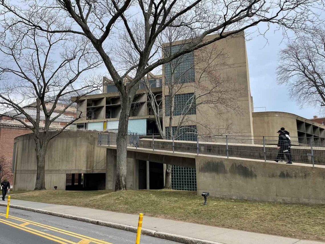 North american academic brutalism: carpenter center for the visual arts, harvard university, usa - designed by le corbusier, completed in 1963. - © bobak ha'eri