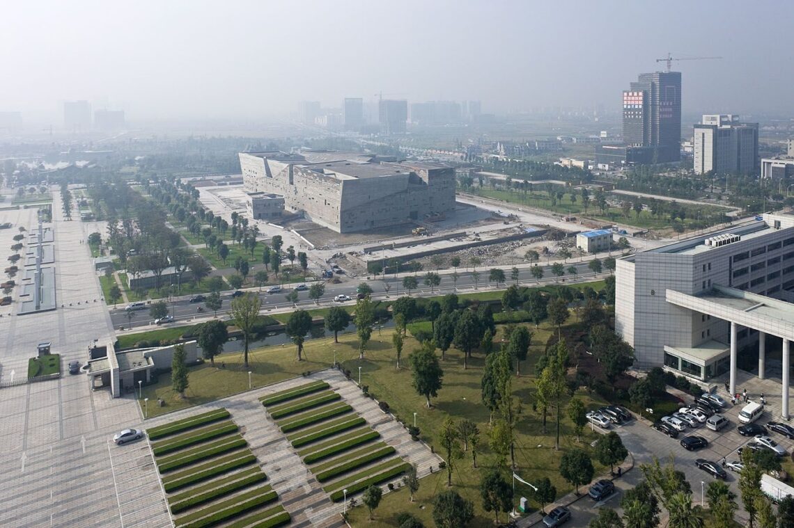 Aerial view - ningbo historical museum in china - wang shu - © iwan baan