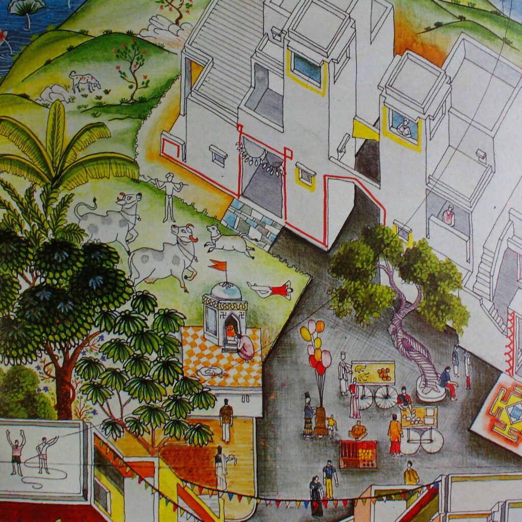 Aga Khan Award For Architecture: Prize, Importance, Winners, Jury And History 88 Concept - aranya low cost housing - balkrishna doshi - ยฉ vastushilpa foundation