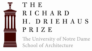 Driehaus architecture prize for new classical architecture logo award - award and logo of driehaus architecture prize, awarded for achievements in new classical architecture and new urbanism, bronze miniature of the choragic monument of lysicrates - ©notre dame university school of architecture