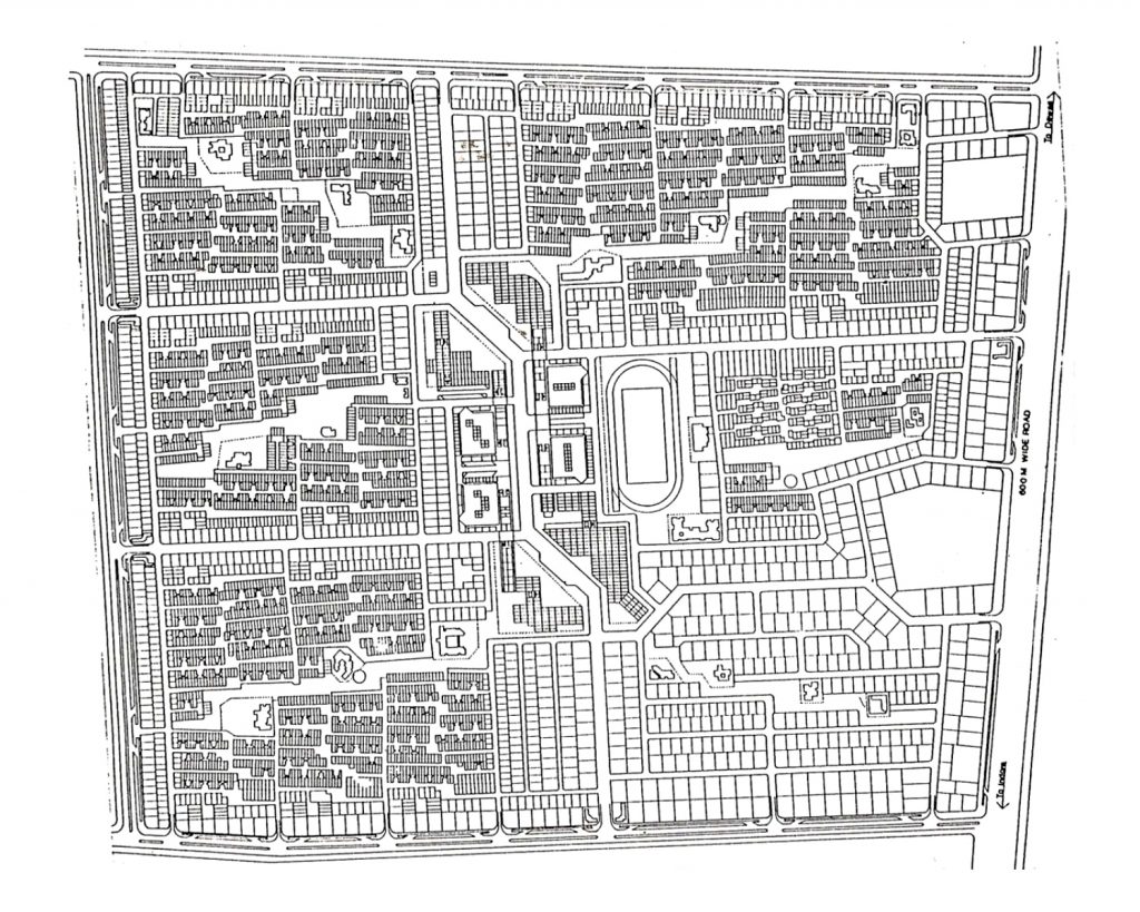 Aga Khan Award For Architecture: Prize, Importance, Winners, Jury And History 109 General floor plan - aranya low cost housing - balkrishna doshi - ยฉ vastushilpa foundation