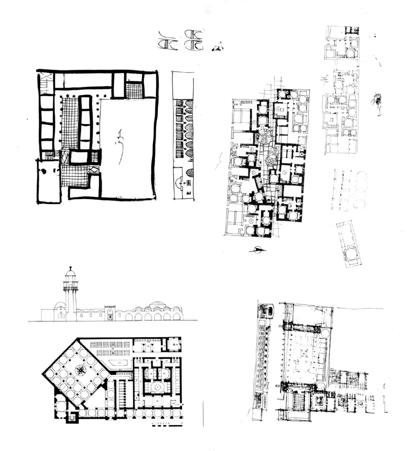 Aga Khan Award For Architecture: Prize, Importance, Winners, Jury And History 85 Plan of the mosque hammam - new gourna village - ยฉ hassian fathy